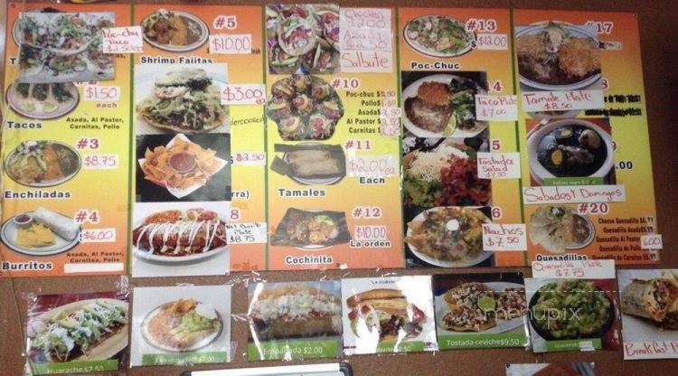 Taqueria La Mestiza - Portland, OR menu_pic
