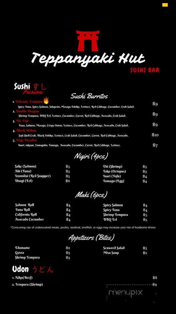 Teppanyaki Hut- Sushi Bar - Milwaukie, OR menu_pic