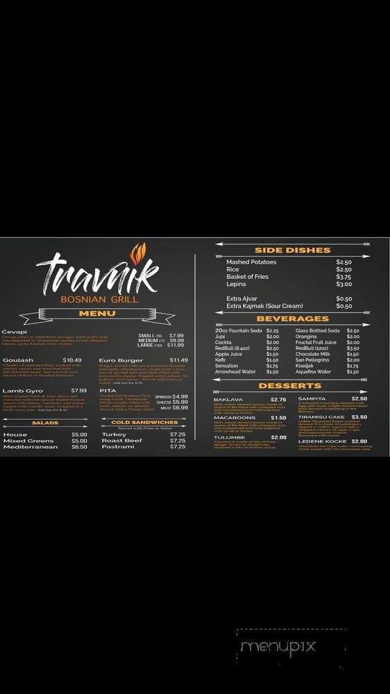 Travnik Bosnian Grill - Portland, OR menu_pic