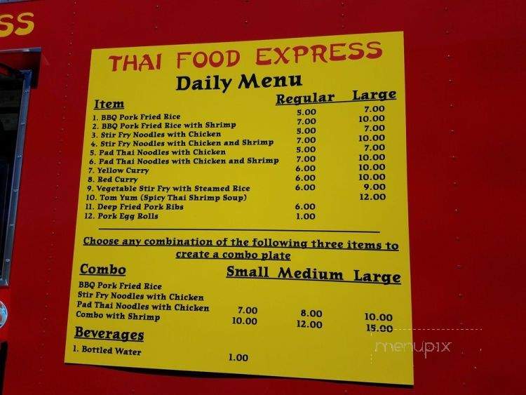 Thai Food Express - Keizer, OR menu_pic