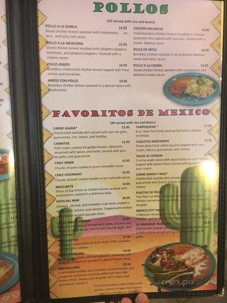 El Palenque - Corvallis, OR menu_pic