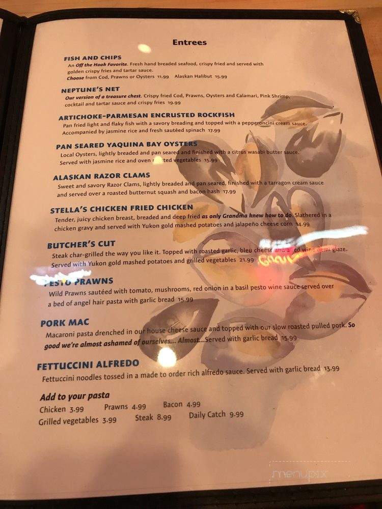 Off the Hook Bar & Grill - Newport, OR menu_pic