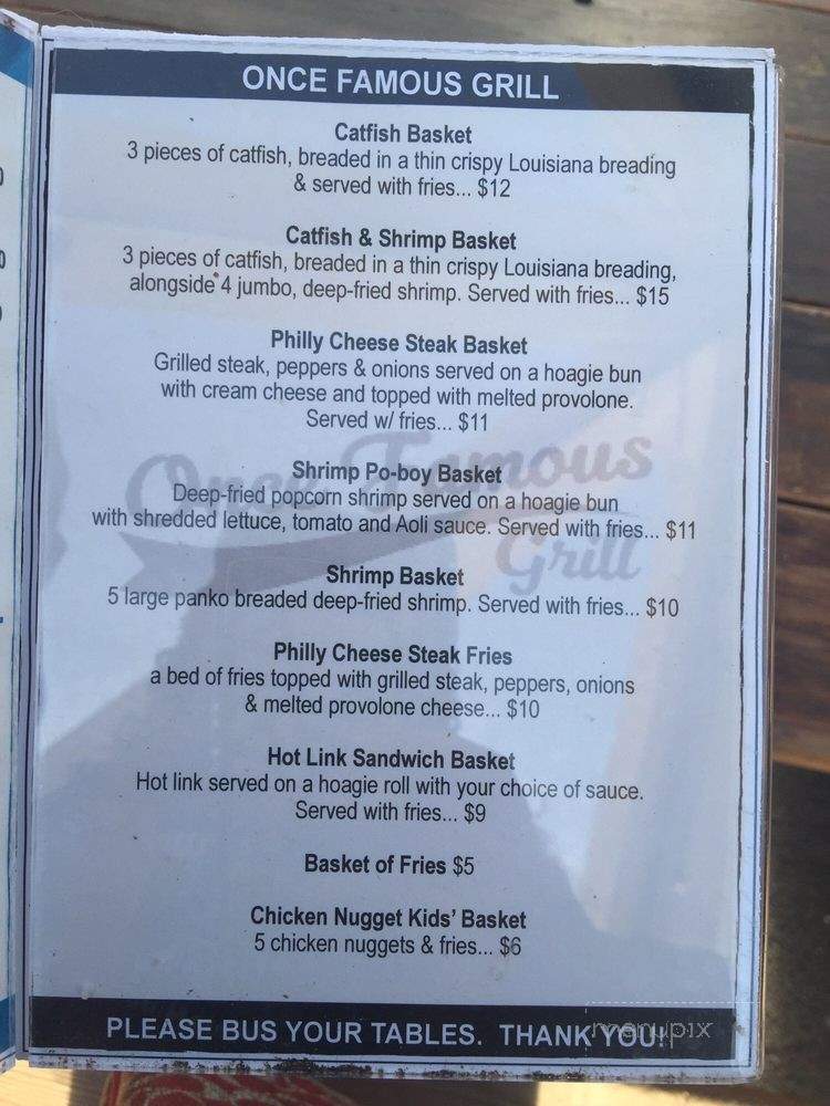 Once Famous Grill - Eugene, OR menu_pic