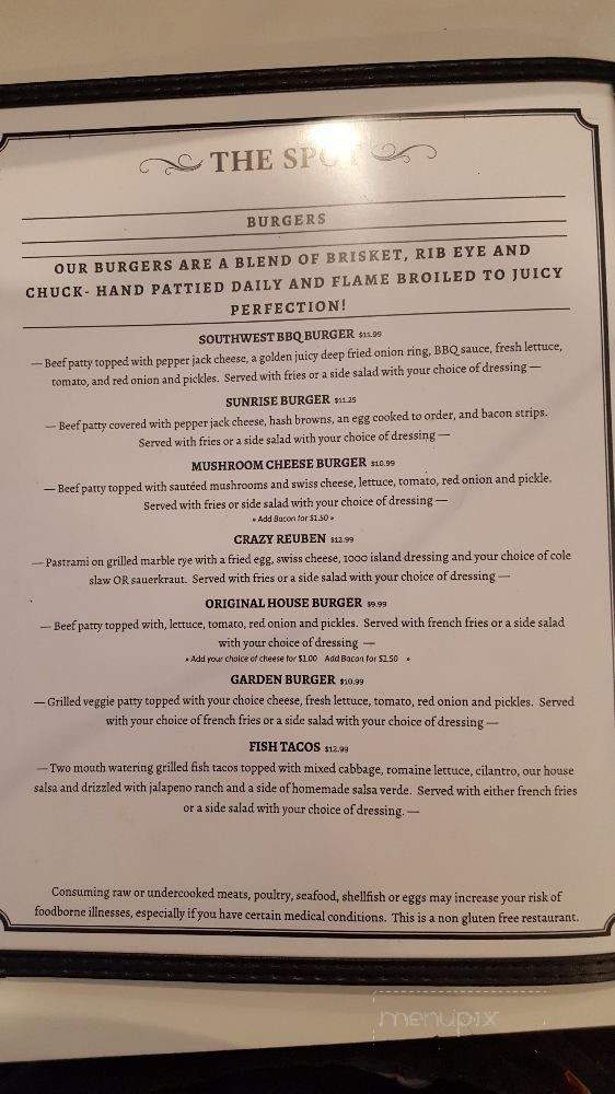 The Spot - Brookings, OR menu_pic