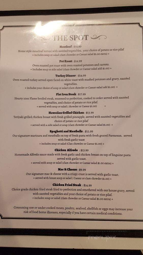 The Spot - Brookings, OR menu_pic