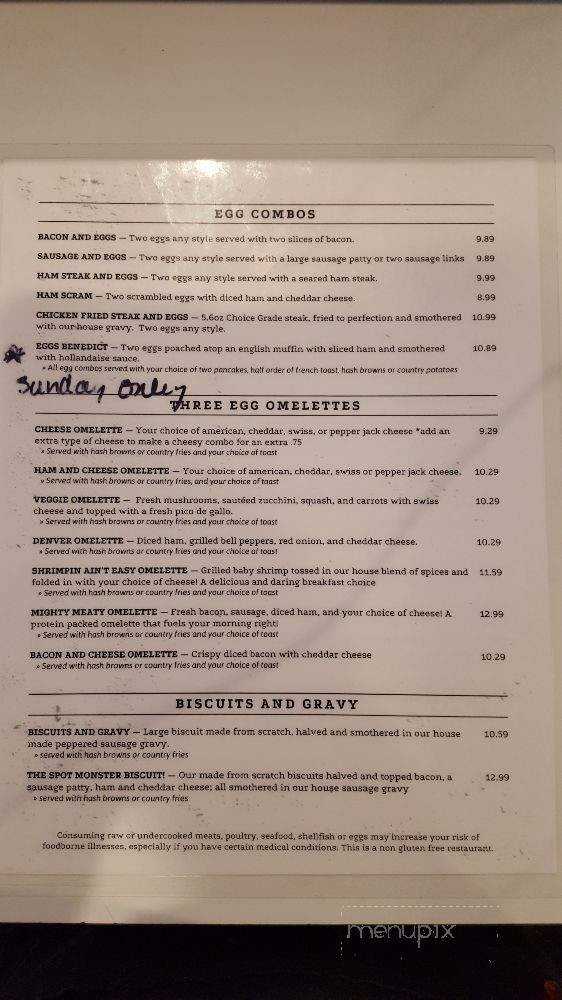 The Spot - Brookings, OR menu_pic