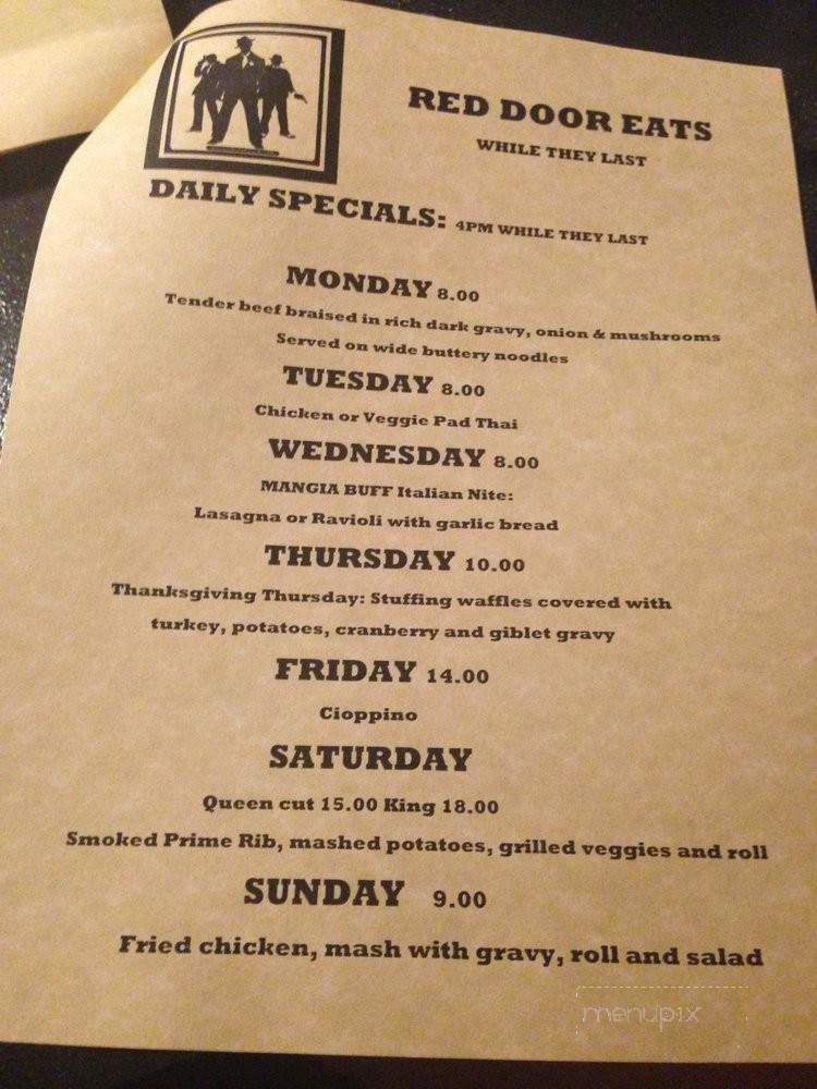 Behind The Red Door - Gold Beach, OR menu_pic