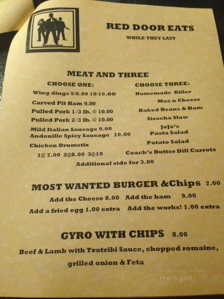 Behind The Red Door - Gold Beach, OR menu_pic