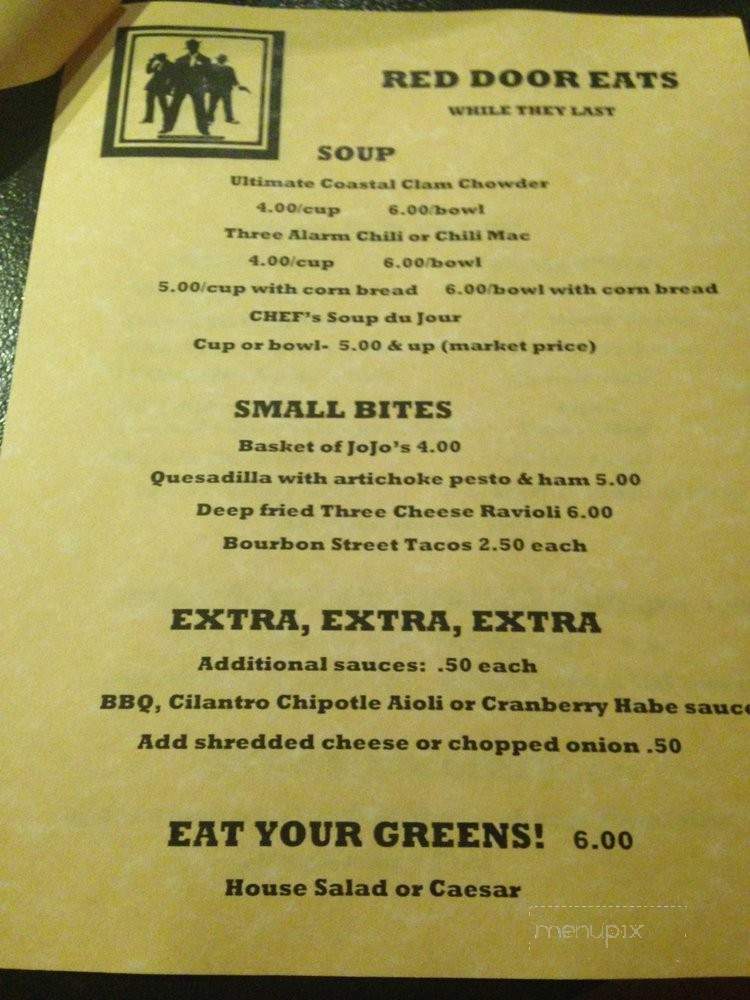 Behind The Red Door - Gold Beach, OR menu_pic