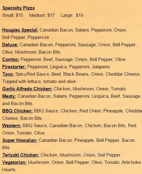 Steel Penny Bar & Grill - Myrtle Point, OR menu_pic