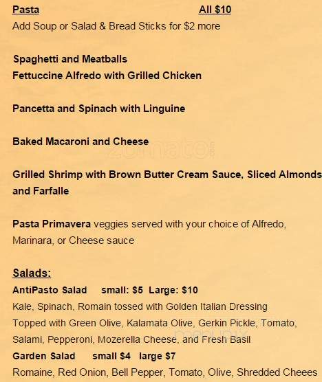 Steel Penny Bar & Grill - Myrtle Point, OR menu_pic
