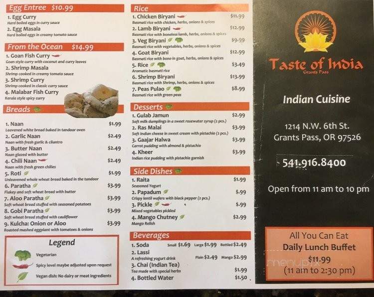 A Taste Of India Grants Pass - Grants Pass, OR menu_pic