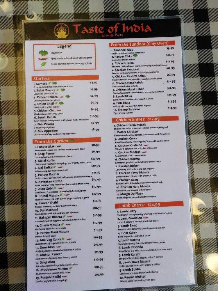 A Taste Of India Grants Pass - Grants Pass, OR menu_pic