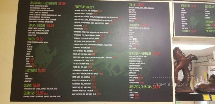 Los Tres Potrillos - Phoenix, OR menu_pic