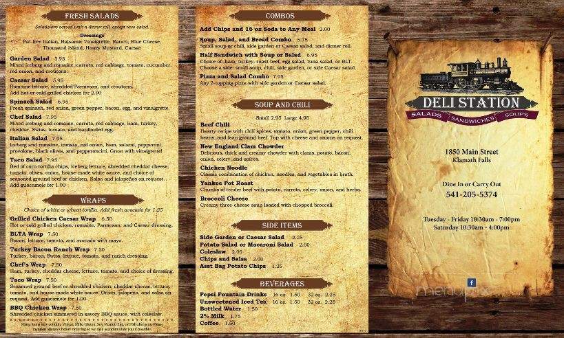 Deli Station - Klamath Falls, OR menu_pic