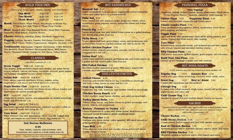 Deli Station - Klamath Falls, OR menu_pic
