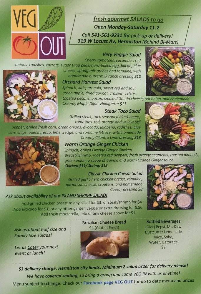 Veg Out - Hermiston, OR menu_pic