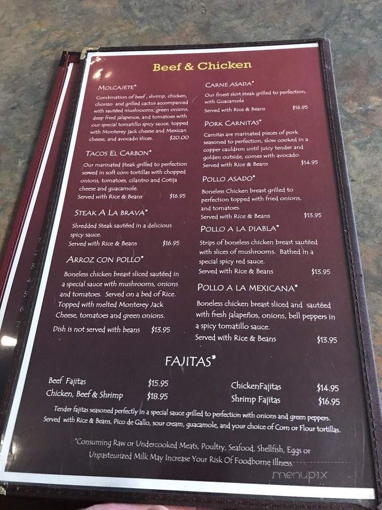 El Rodeo - Umatilla, OR menu_pic