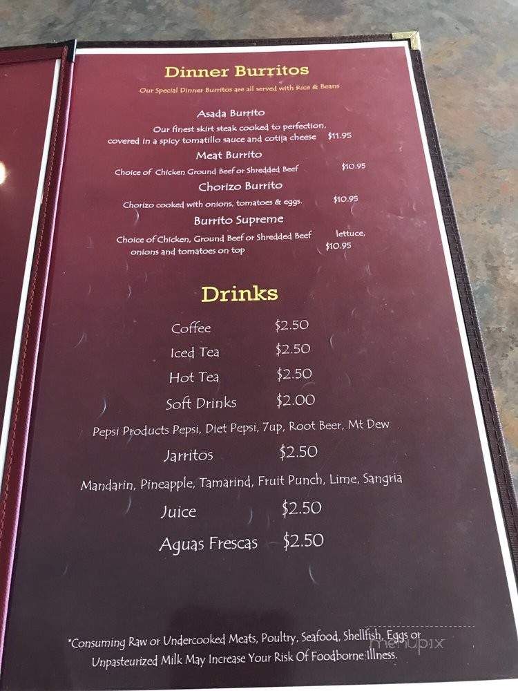 El Rodeo - Umatilla, OR menu_pic