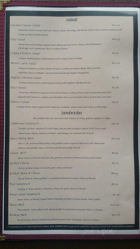 Rae's Dayz - Umatilla, OR menu_pic