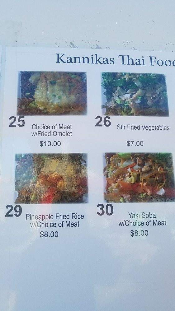 Kannika's Thai Food - Ontario, OR menu_pic