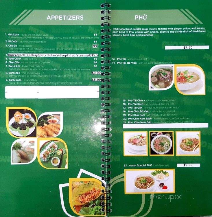 Pho Trang - Federal Way, WA menu_pic