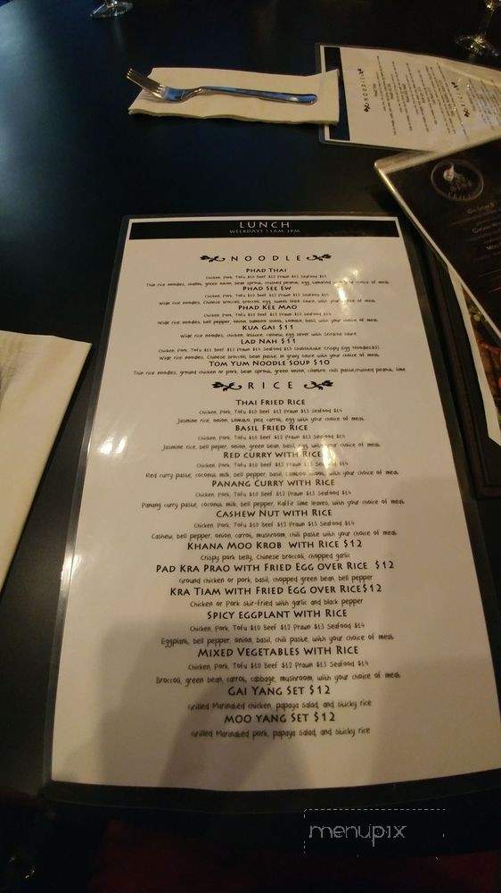 The Nine Thai Cuisine - Federal Way, WA menu_pic
