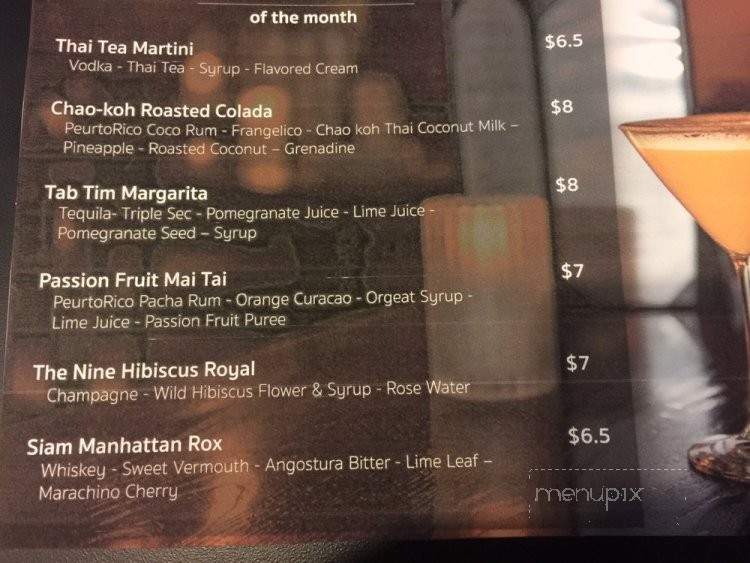 The Nine Thai Cuisine - Federal Way, WA menu_pic
