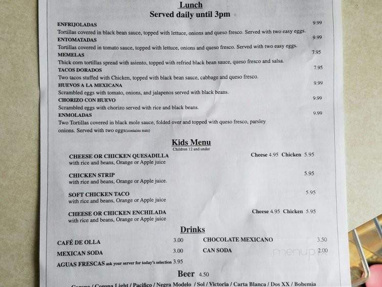 Casa Oaxaca - Edmonds, WA menu_pic