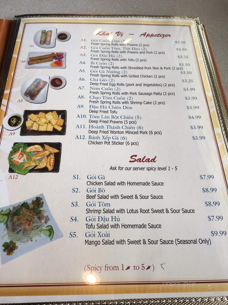 Gia Hung Vietnamese Restaurant - Kent, WA menu_pic