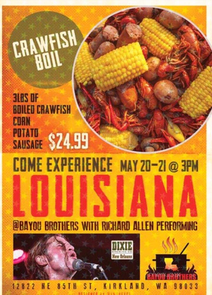 Bayou Brother's - Kirkland, WA menu_pic