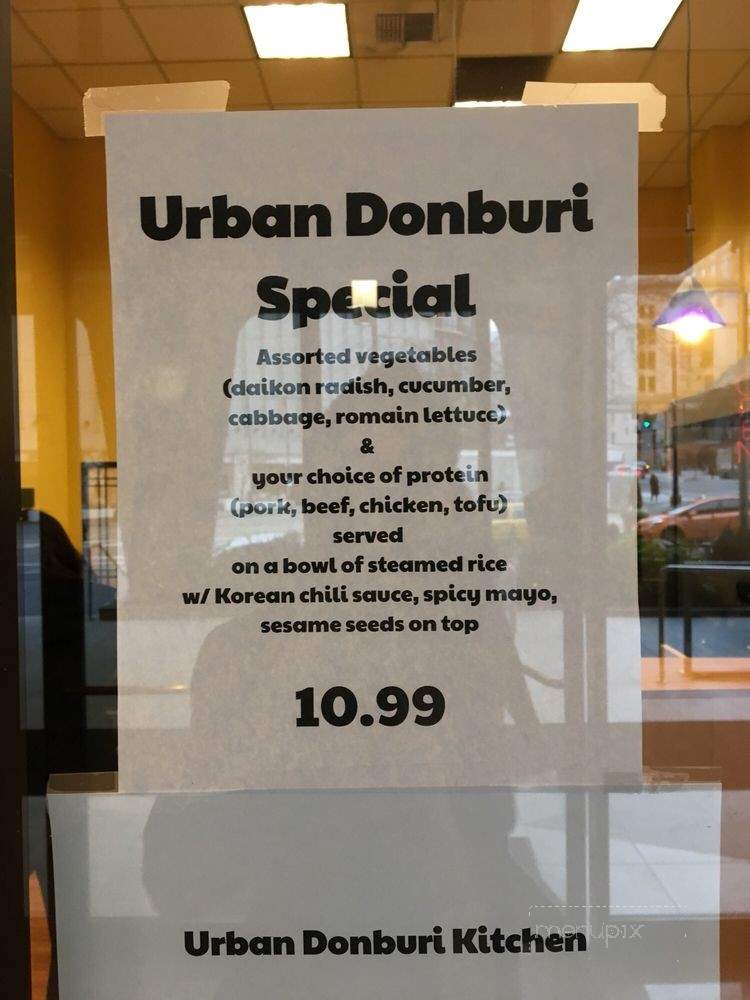 Urban Donburi Kitchen - Seattle, WA menu_pic
