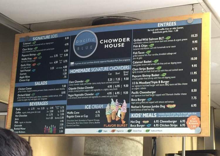 Pacific Blue Chowder House - Seattle, WA menu_pic