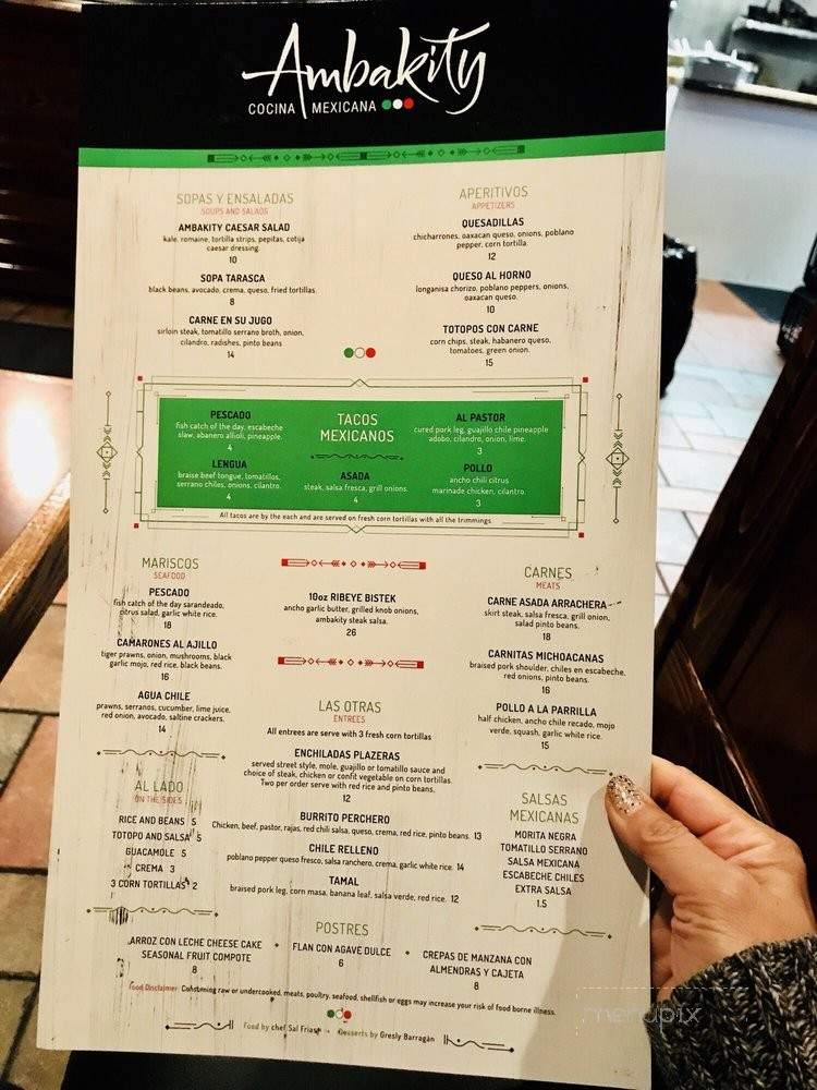 Ambakity Cocina Mexicana - Seattle, WA menu_pic