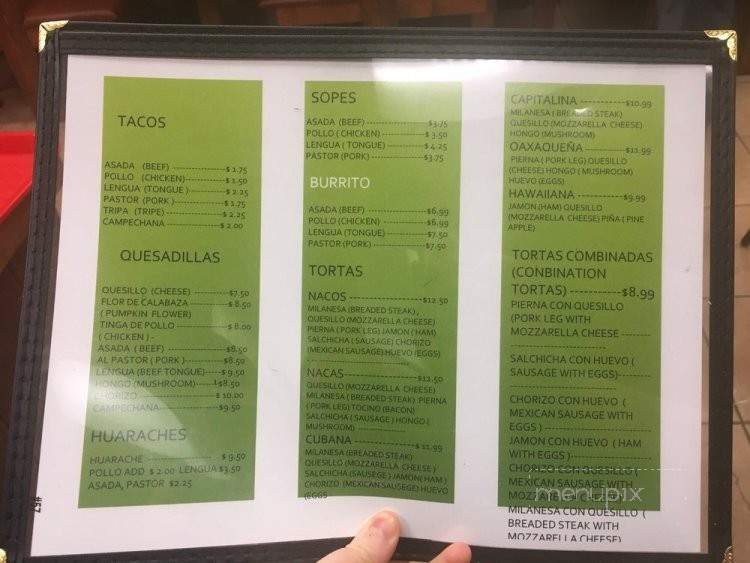 Los Tacos Nacos - Seattle, WA menu_pic