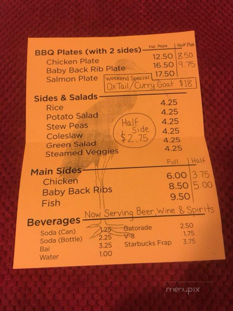 Jubie's BBQ & Caribbean Delight - Everett, WA menu_pic