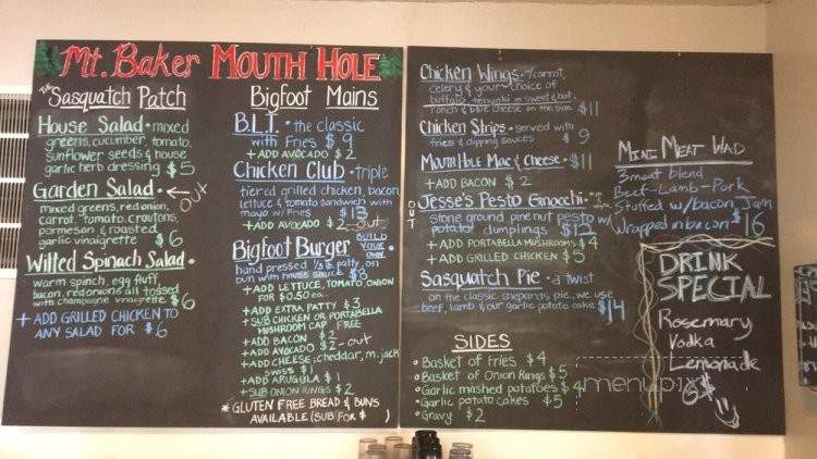Mt Baker Mouth Hole - Maple Falls, WA menu_pic