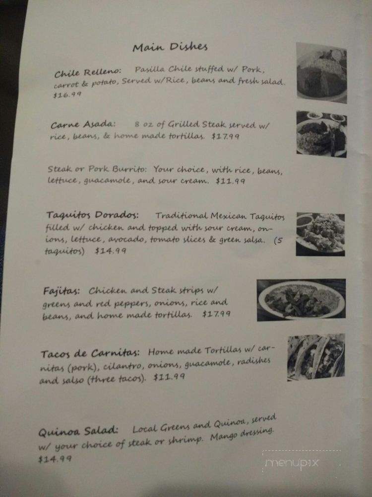 Cocina Latina - Eastsound, WA menu_pic