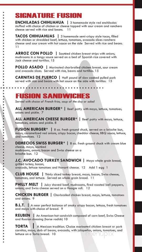 Hwy 2 Diner Fusion - Monroe, WA menu_pic