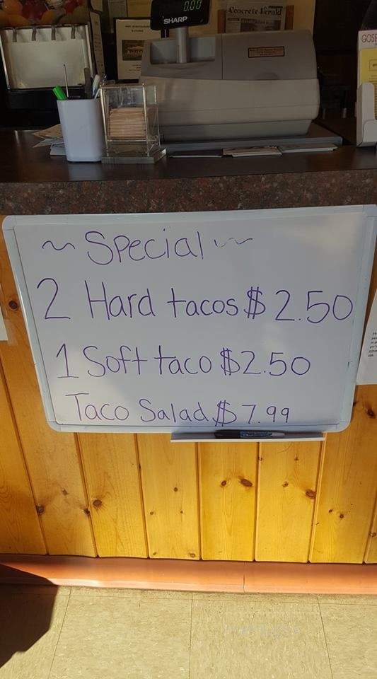 Hwy. 20 Restaurant and Lounge - Lyman, WA menu_pic