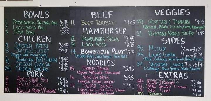 Island Hut - Bremerton, WA menu_pic