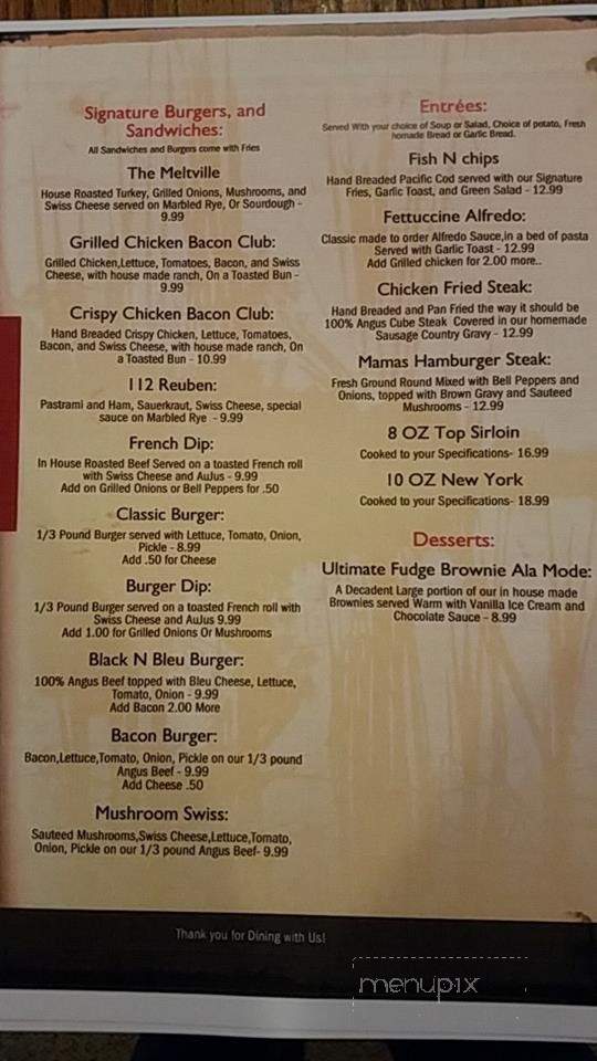 The ONE 12 Fine Food & Spirits - Port Angeles, WA menu_pic