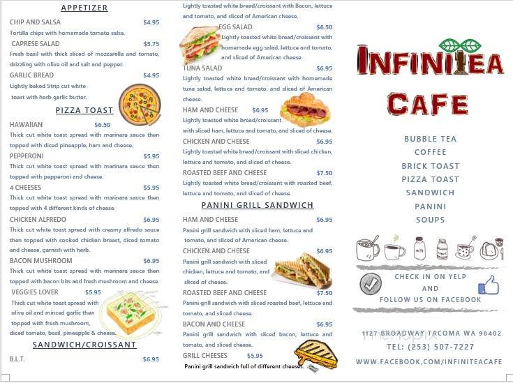 Infinitea Cafe - Tacoma, WA menu_pic