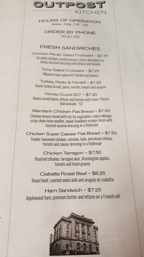 The OutPost Kitchen - Tacoma, WA menu_pic