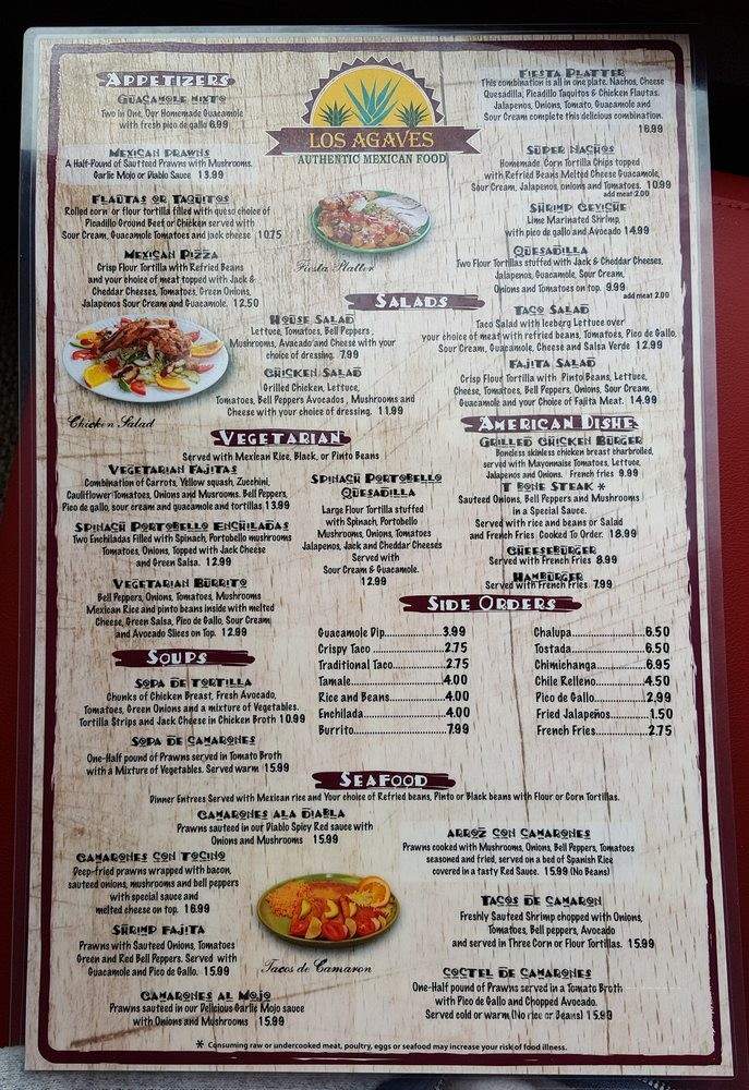 Agave's Grill - Tacoma, WA menu_pic