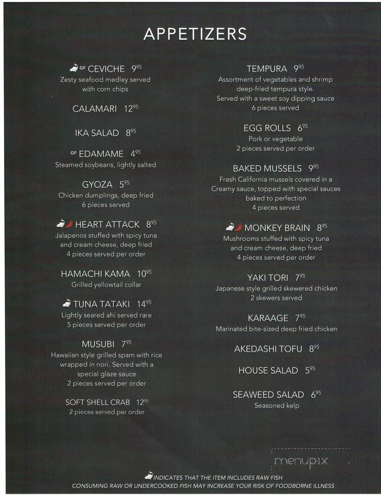 Sushido - Tacoma, WA menu_pic