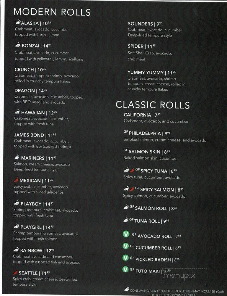 Sushido - Tacoma, WA menu_pic
