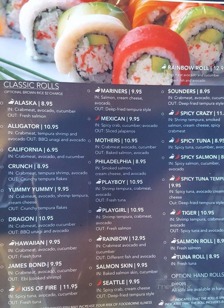 Sushido - Tacoma, WA menu_pic