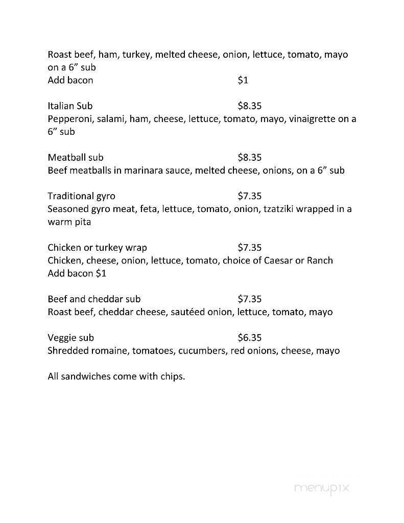 Hoodsport Pizzeria - Hoodsport, WA menu_pic