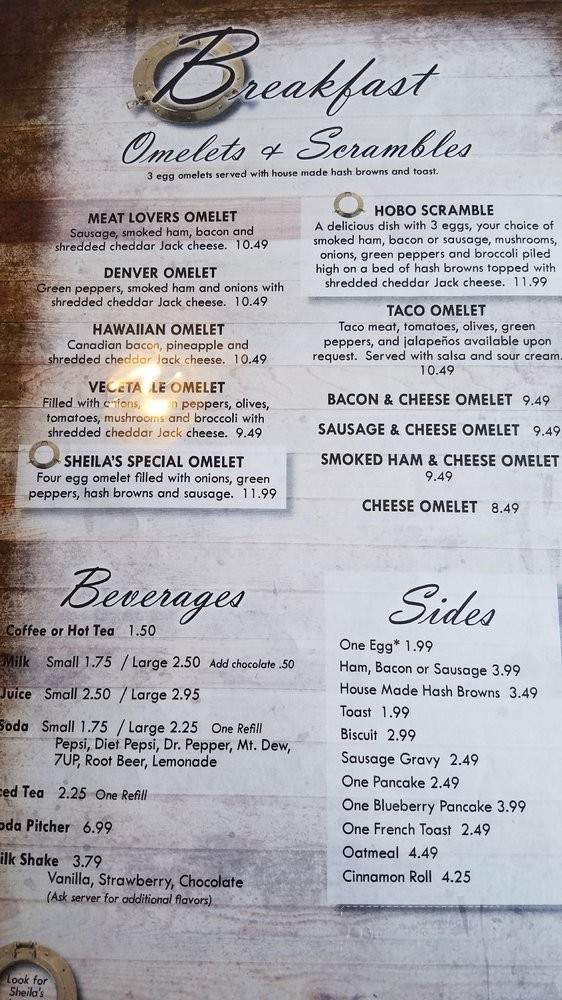 Sheilas Kountry Kitchen - Raymond, WA menu_pic